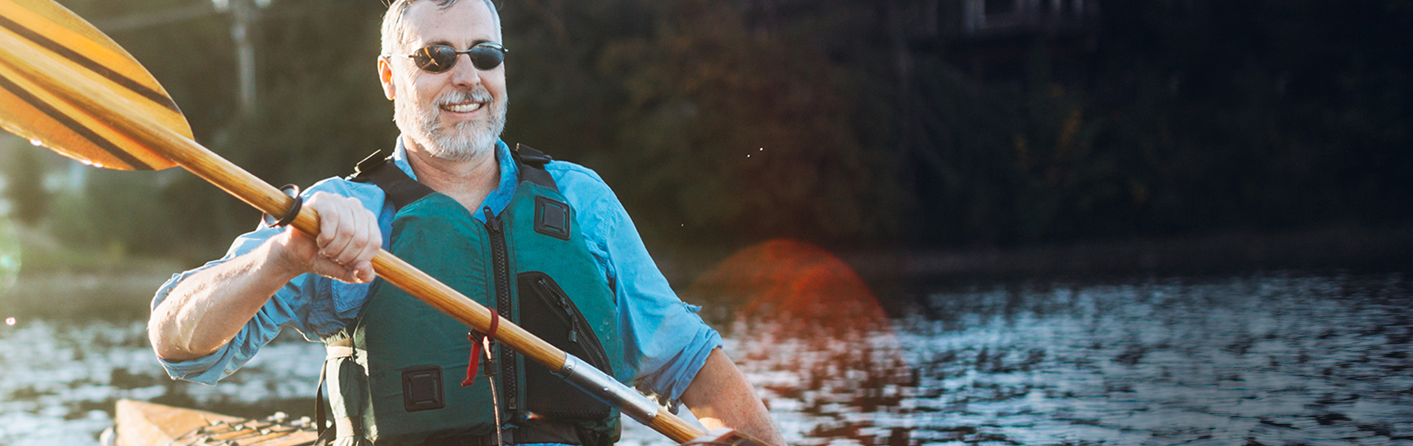 Man on kayak