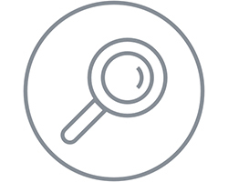 Magnifying glass icon. 